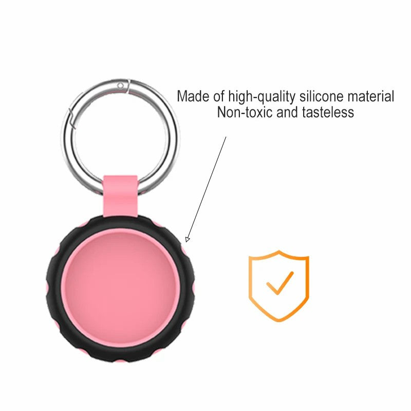 For Apple AirTag Bluetooth Tracker Silicone Case Protective Cover with Ring Buckle For Apple AirTag Bluetooth Tracker Silicone Case Protective Cover with Ring Buckle